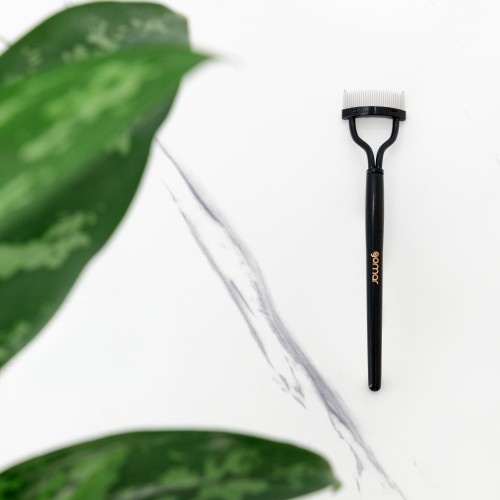 Gomar Eyelash Curler Brush Comb Separator, Eyelash Eyebrow Mascara Brush and Comb Lash Separator Tool with Metal Teeth