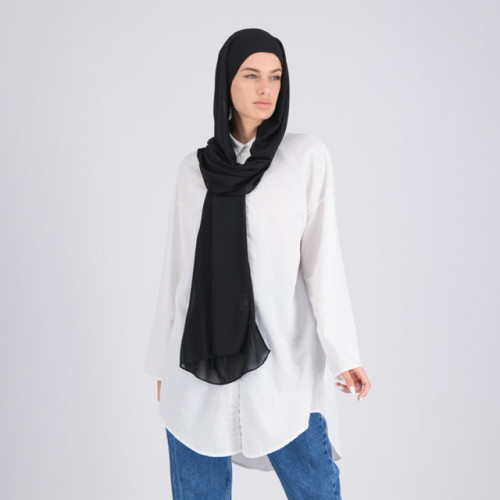 Black Chiffon (with underscarf)